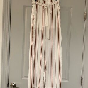 Striped High-Waisted Women's Pants